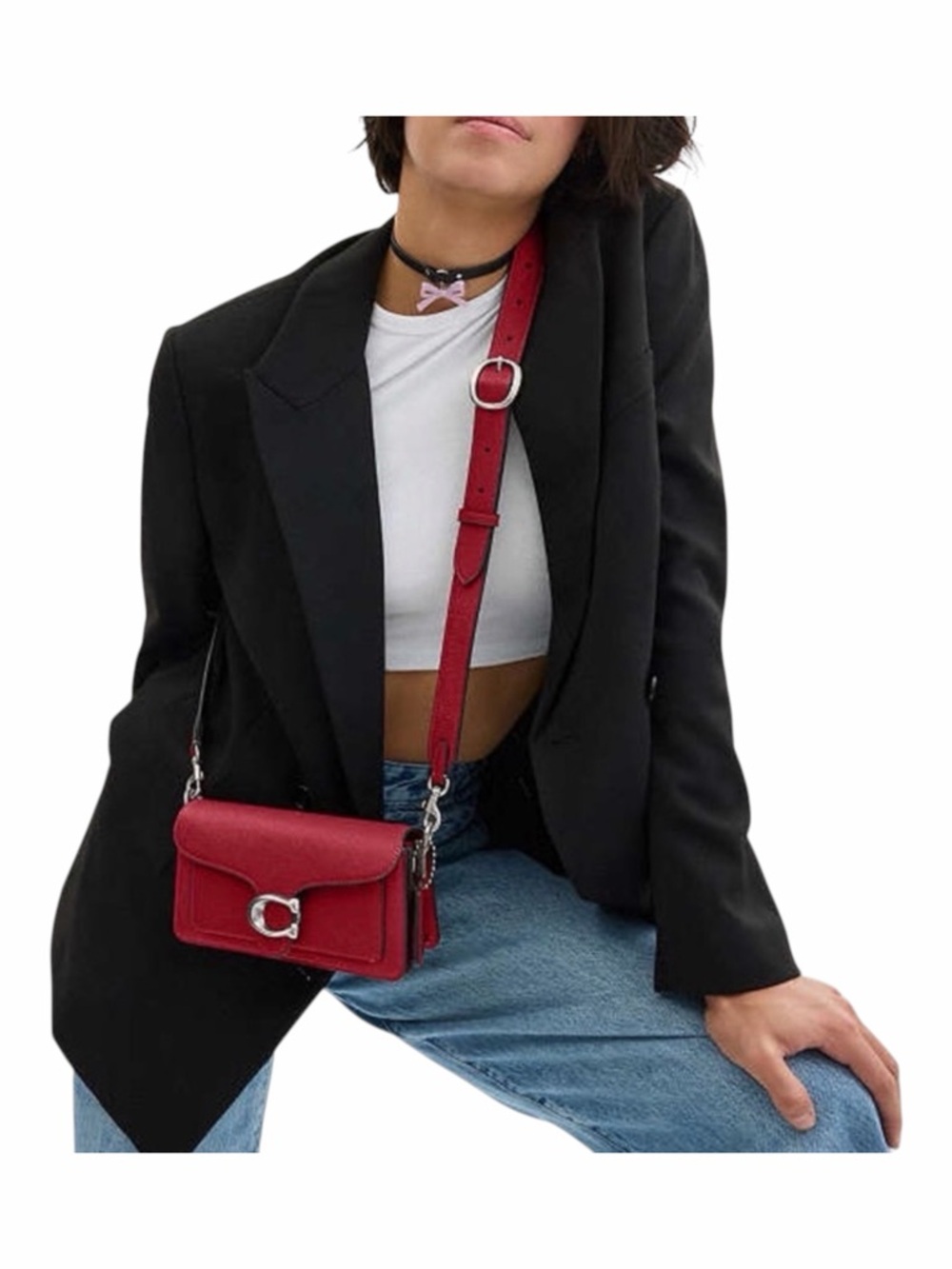 Coach Tabby 20 Ruby Pebbled Leather NWT Silver Hardware Shoulder Crossbody Bag - Picture 12 of 13